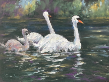 Three Swans by artist Nana Carrillo